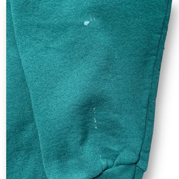 Vintage 90s Hunter Green California Hummingbird Crewneck Sweatshirt Drop Sleeves - Picture 5 of 10